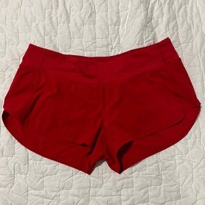 lululemon athletica Red Athletic Shorts